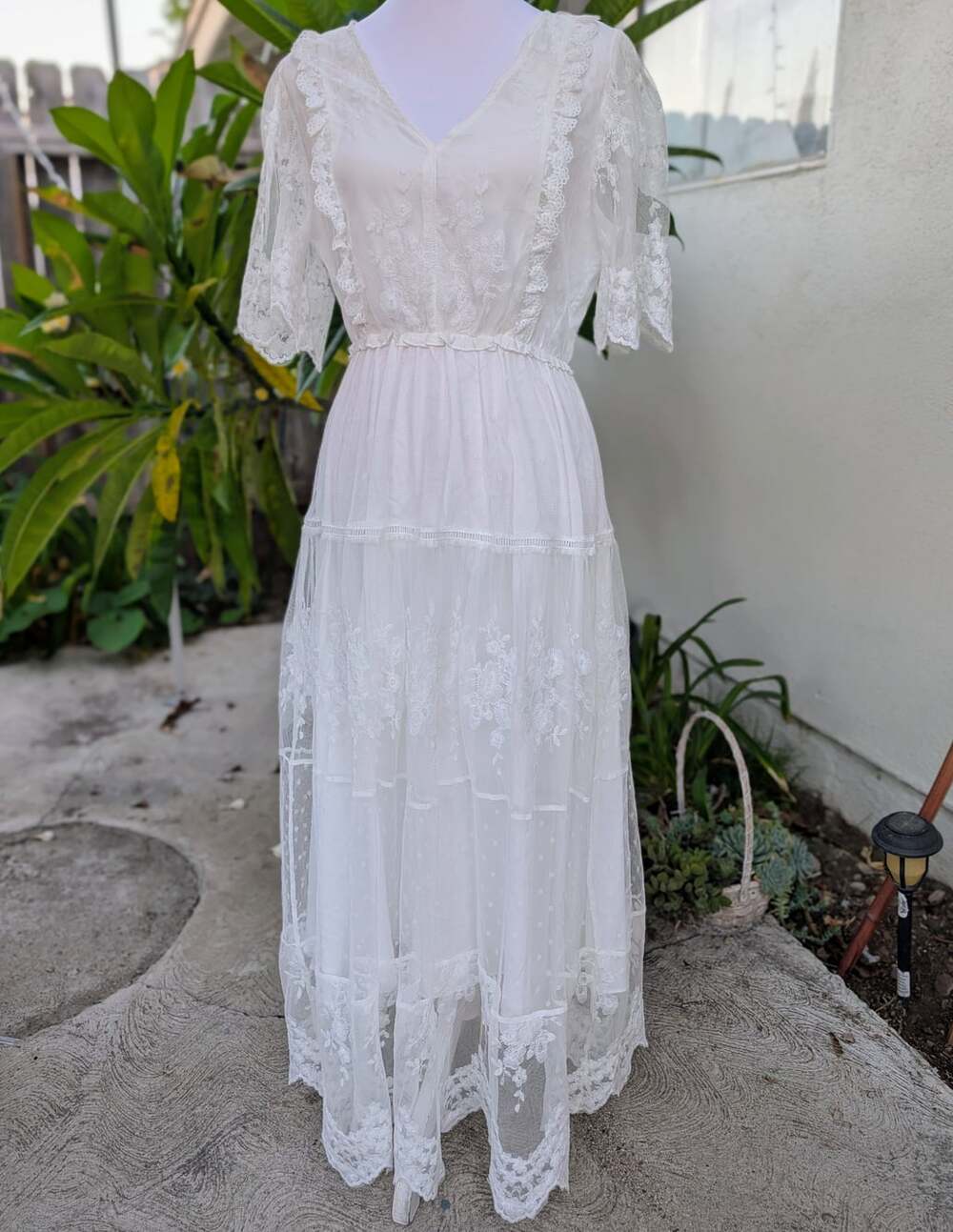JJ's House Magalie lace maxi dress boho girlhood core coquette romantic large - Picture 5 of 12